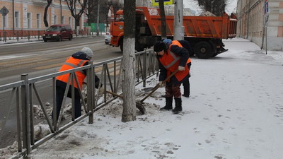 С центральных улиц Рязани вывезли 160 кубометров снега